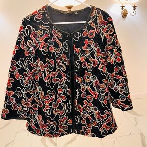 Vintage Dennis Basso Soutache Lace Jacket Size 12
